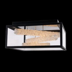 Allegri Lina Esterno 12" LED Outdoor Ceiling Lighting Matte Black 095541-052-FR001