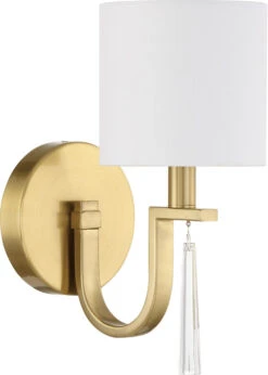 Craftmade Fortuna 11" Modern Wall Lamp Satin Brass 58261-SB