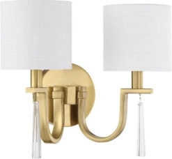 Craftmade Fortuna 11" Modern Wall Lamp Satin Brass 58262-SB