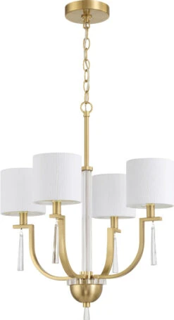 Craftmade Fortuna 24.5" Modern Chandelier Light Satin Brass 58224-SB