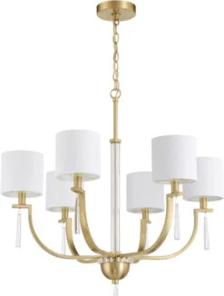 Craftmade Fortuna 26" Contemporary Chandelier Light Satin Brass 58226-SB