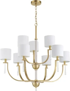 Craftmade Fortuna 32.5" Contemporary Ceiling Chandelier Satin Brass 58229-SB