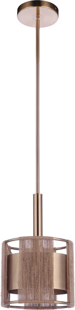 Craftmade Kensey 14.75" Contemporary Lighting Pendant Satin Brass 59091-SB