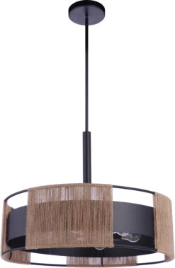 Craftmade Kensey 19.13" Contemporary Hanging Pendant Lighting Flat Black 59096-FB