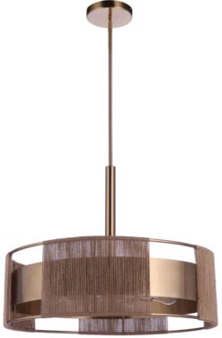 Craftmade Kensey 19.13" Modern Drop Lighting Satin Brass 59096-SB