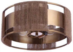 Craftmade Kensey 8" Contemporary Flush Mount Lighting Satin Brass 59052-SB