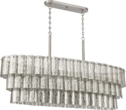Craftmade Museo 26.38" Contemporary Kitchen Island Light Fixture Brushed Polished Nickel 48677-BNK