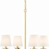 Crystorama Broche 28" Ceiling Chandelier Antique Gold 534-GA