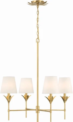 Crystorama Broche 28" Ceiling Chandelier Antique Gold 534-GA