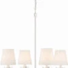 Crystorama Broche 28" Chandelier Light Matte White 534-MT