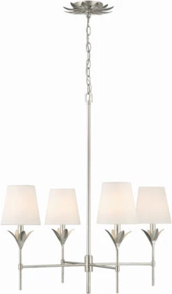 Crystorama Broche 28" Chandelier Lighting Antique Silver 534-SA