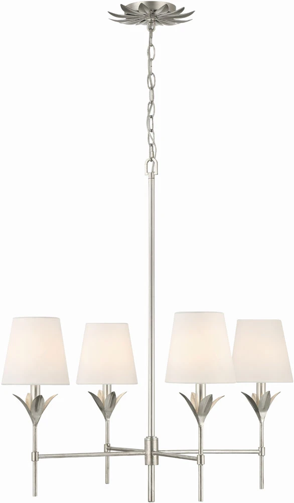 Crystorama Broche 28" Chandelier Lighting Antique Silver 534-SA 1 Crystorama Broche 28" Chandelier Lighting Antique Silver 534-SA