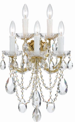 Crystorama Maria Theresa 22.5" Lighting Sconce - Gold 4425-GD-CL-MWP