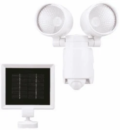 Cyber Tech 9.5" LED Modern Outdoor Solar Security Lamp White LF6MH2-SLR-WH-DL