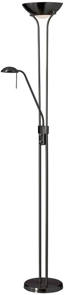 Dainolite 71" Contemporary Torchiere Floor Lamp Black 505F-MB