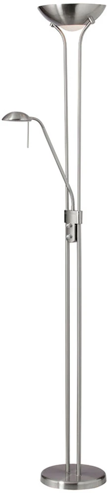 Dainolite 71" Contemporary Torchiere Floor Light Satin Chrome 505F-SC