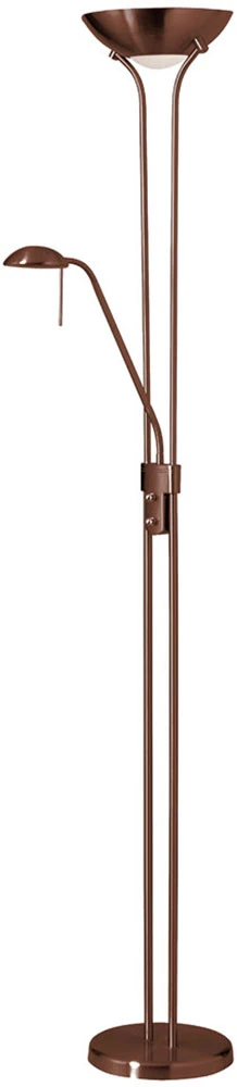 Dainolite 71" Modern Torchiere Floor Light Oil Brushed Bronze / White 505F-OBB