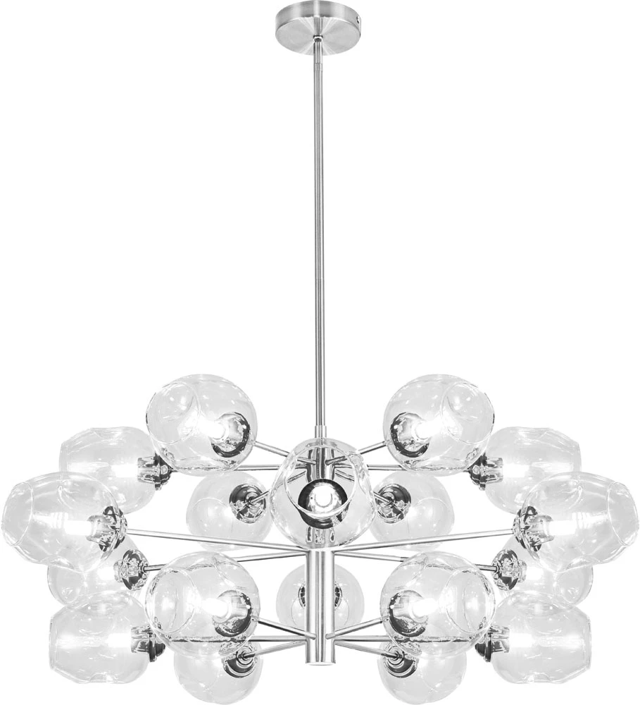 Dainolite Abii 13.5" Modern Chandelier Lighting Polished Chrome ABI-3318C-PC-CLR 1 Dainolite Abii 13.5" Modern Chandelier Lighting Polished Chrome ABI-3318C-PC-CLR