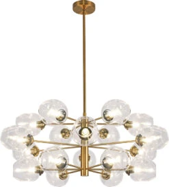 Dainolite Abii 13.5" Modern Chandelier Lighting Vintage Bronze ABI-3318C-VB-CLR