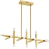 Dainolite Acasia 13.75" LED Contemporary Kitchen Island Lighting Aged Brass ACS-4064HC-AGB-FR