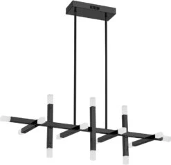 Dainolite Acasia 13.75" LED Modern Kitchen Island Lighting Matte Black ACS-4064HC-MB-FR