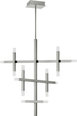 Dainolite Acasia 31.5" LED Contemporary Ceiling Chandelier Polished Chrome ACS-3656C-PC-FR