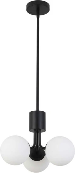 Dainolite Amanda 10.5" Modern Chandelier Light Matte Black AMA-153P-MB