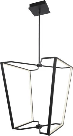 Dainolite Curant 22.75" LED Contemporary Entryway Light Fixture Black CUR-2260C-MB