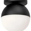 Dainolite Dayana 7.5" Contemporary Ceiling Light Fixture Matte Black DAY-71FH-MB