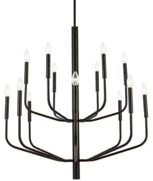 Dainolite Eleanor 34.5" Modern Chandelier Light Black ELN-3214C-MB 1 Dainolite Eleanor 34.5" Modern Chandelier Light Black ELN-3214C-MB