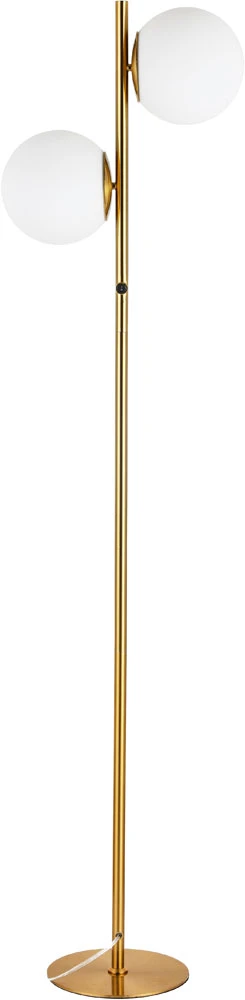 Dainolite Folgar 66.75" Contemporary Floor Light Aged Brass FOL-662F-AGB