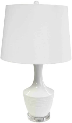 Dainolite Goliath 30" Contemporary Table Light White GOL-271T-WH