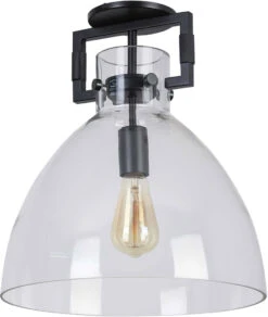 Dainolite Liberty 16.5" Contemporary Flush Mount Light Fixture Clear LBY-151SF-MB