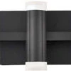 Dainolite Wilson 6.25" LED Contemporary Bath Sconce Matte Black WLS-1933LEDW-MB