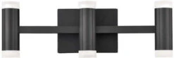 Dainolite Wilson 6.25" LED Contemporary Bath Sconce Matte Black WLS-1933LEDW-MB