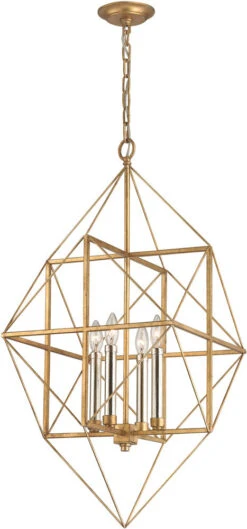 Elk Home Connexions 35" Contemporary Foyer Lighting Fixture Gold Leaf 1141-005