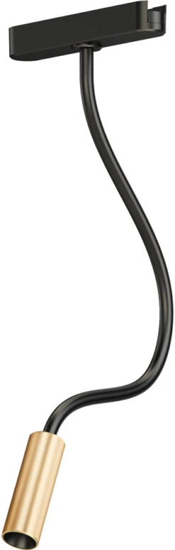 ET2 Continuum 17.5" LED Modern Track Light Head Black / Gold ETL21216-BKGLD