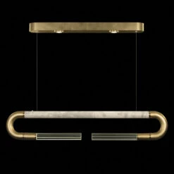 Fine Art Handcrafted Lighting Antonia 10" LED Contemporary Kitchen Island Light Fixture Gold 924140-312ST