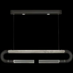 Fine Art Handcrafted Lighting Antonia 10" LED Modern Kitchen Island Light Black 924140-122ST