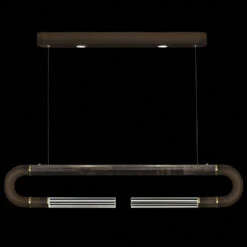 Fine Art Handcrafted Lighting Antonia 10" LED Modern Kitchen Island Light Fixture Bronze 924140-211ST
