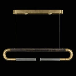 Fine Art Handcrafted Lighting Antonia 10" LED Modern Kitchen Island Light Fixture Gold 924140-311ST