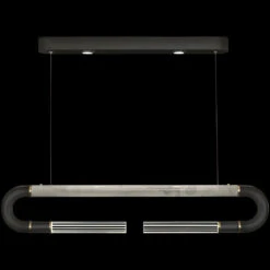 Fine Art Handcrafted Lighting Antonia 10" LED Modern Kitchen Island Lighting Black 924140-112ST