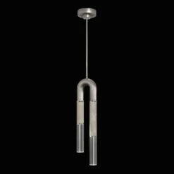 Fine Art Handcrafted Lighting Antonia 28.5" LED Contemporary Hanging Light Silver 923340-422ST