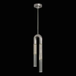 Fine Art Handcrafted Lighting Antonia 28.5" LED Contemporary Pendant Lamp Silver 923340-412ST