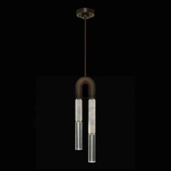 Fine Art Handcrafted Lighting Antonia 28.5" LED Modern Hanging Light Fixture Bronze 923340-212ST