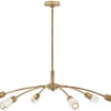 Fredrick Ramond Atera 9.5" LED Contemporary Chandelier Light Heritage Brass FR33326HB