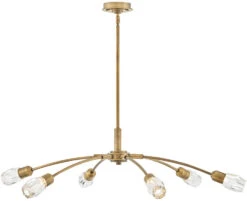 Fredrick Ramond Atera 9.5" LED Contemporary Chandelier Light Heritage Brass FR33326HB