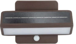 N/A Gama Sonic Architectural 5" Solar Modern Accent Wall Lamp W/ Motion Sensor Bronze 4iS50410