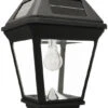 N/A Gama Sonic Imperial 22.5" Solar Contemporary Outdoor Post Lighting Black 97B012