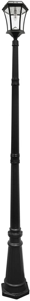 N/A Gama Sonic Victorian 90" Solar Modern Exterior Lamp Post Light Black 94B001